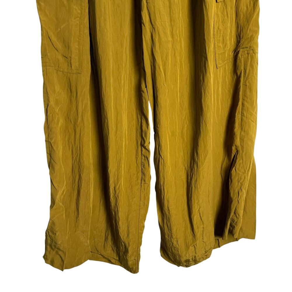 Madewell The Harlow Wide-Leg High Rise Olive Drapey Relaxed Cargo Pants Size 14 - Picture 12 of 16